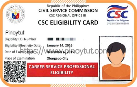 civil service eligibility card|Eligibility certificate for Career Service Exam passers now available.